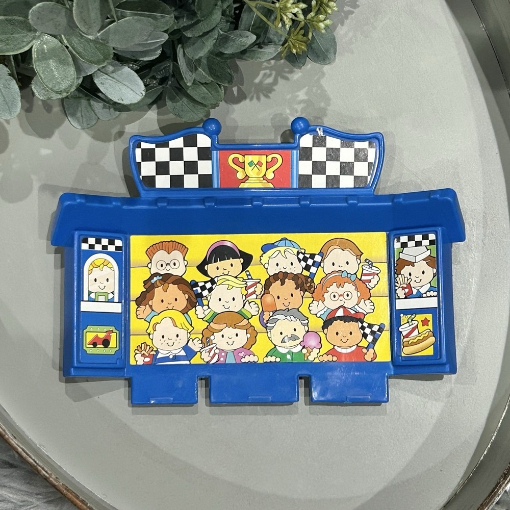 Fisher Price Little People 2004 Lil Movers Race Track Replacement Blue Crowd Pc